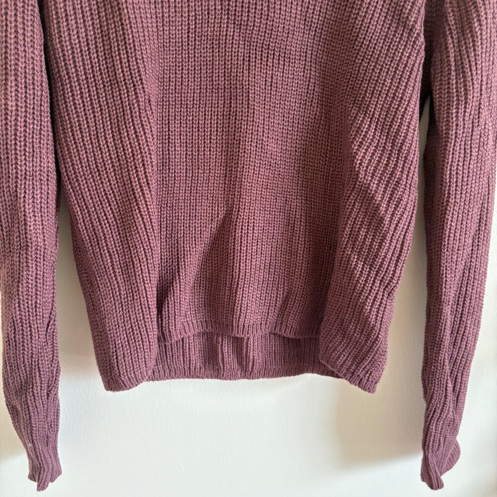 Shein Cable Knit Front Button Pullover Collared S… - image 4